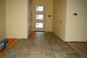 Tile laid without mortar